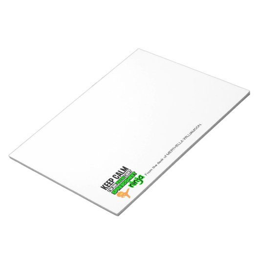 Bloc-note Personnalisé Conserver le calme EXCELlent SPREADSH (Incliné)