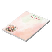 Bloc-note Personnalisé depuis le bureau de Watercolor Fox (Tourné)