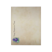 Bloc-note Personnalisé I pour Irises Flower Monogramme (Tourné)