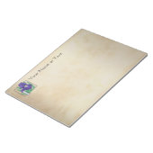 Bloc-note Personnalisé I pour Irises Flower Monogramme (Incliné)