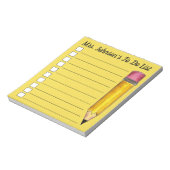 Bloc-note Personnalisé Jaune #2 Enseignant au crayon à faire (Tourné)