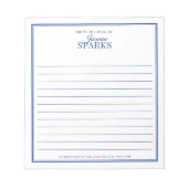 Bloc-note Personnalisé Moderne à partir du bureau du nom Lin (Devant)