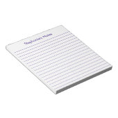 Bloc-note Personnalisé moderne avec ligne violet (Incliné)