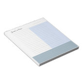 Bloc-note Personnalisé Moderne Bleu Acier Gris Doublé (Incliné)