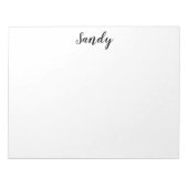 Bloc-note Personnalisé Nom Citation Photo Artwork Grande (Devant)