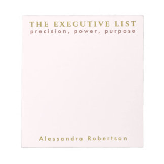 Bloc-note Personnalisé Nom Fun List Lover Pastel Pink Minima