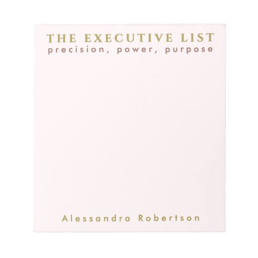 Bloc-note Personnalisé Nom Fun List Lover Pastel Pink Minima (Devant)