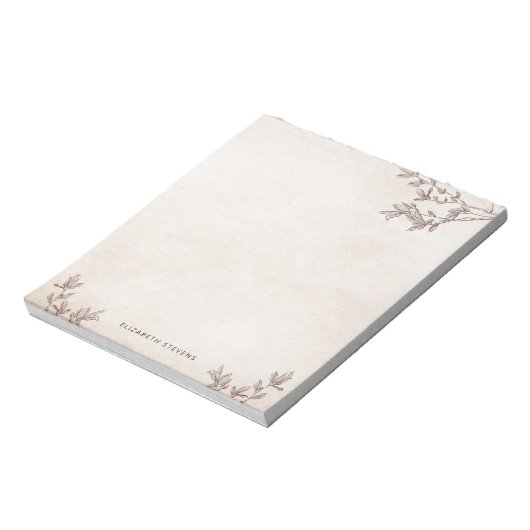 Bloc-note Personnalisé Rustique Ancien Papier Brown (Tourné)