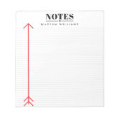 Bloc-note Personnalisé Simplement Minimaliste Ligné (Devant)