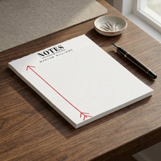 Bloc-note Personnalisé Simplement Minimaliste Ligné