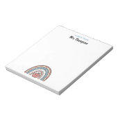Bloc-note Personnalisé sur mesure Enseignant École Pomme Arc (Tourné)