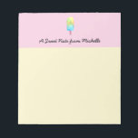 Bloc-note Personnalisé Sweet life rose jaune popsicle<br><div class="desc">Bloc-notes design coloré et amusant popsicle. J'ai peint des popsicles en été a décidé un bloc-notes "Sweet Note" peut utiliser cette oeuvre d'art. Bon appétit !</div>