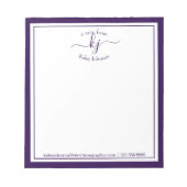 Bloc-note Personnalisé violet | À Partir Du Bureau Du Bloc-N (Devant)