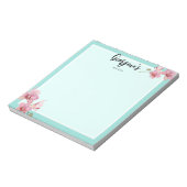 Bloc-note Personnaliser Aquarelle Rose Moth Orchidées Flower (Tourné)