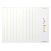 Bloc-note Personnaliser : Corporate Minimal Gold et White (Devant)
