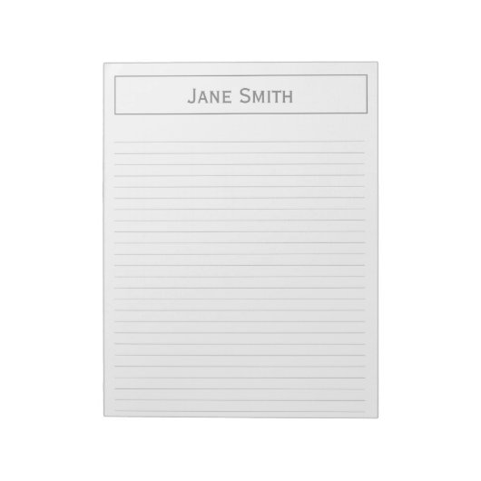 Bloc-note Personnaliser : Corporate Minimal Grey and White (Tourné)