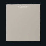 Bloc-note Personnaliser de couleur grise<br><div class="desc">Ce produit est présenté dans la couleur solide Greige. Le gris est une couleur grise chaleureuse entre gris et beige.</div>
