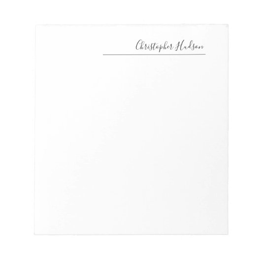 Bloc-note Personnaliser de création simple professionnelle (Devant)