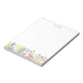 Bloc-note Personnaliser florale Fleur sauvage couleur d'aqua (Tourné)