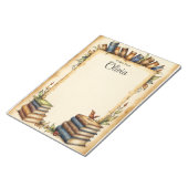 Bloc-note Personnaliser la frontière du livre blanc mignon (Incliné)