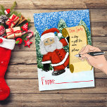 Bloc-note Personnaliser la lettre de Noël blanche pour le Pè<br><div class="desc">Quelle idée amusante pour les jeunes ou moins jeunes qui viennent visiter votre petite entreprise locale pendant la période des fêtes. Les enfants et les adultes peuvent écrire leur liste de souhaits sur le rouleau de papier Santa Clause est tenu. C'est une idée amusante, marketing et promotionnelle de fournir à...</div>
