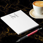 Bloc-note Personnaliser le nom initial du monogramme