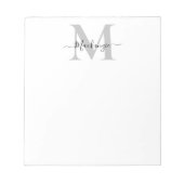 Bloc-note Personnaliser le nom initial du monogramme (Devant)