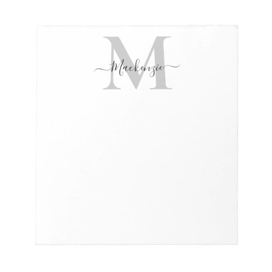 Bloc-note Personnaliser le nom initial du monogramme (Devant)