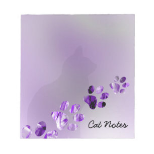 Bloc-note Personnaliser les Empreintes de pattes de chats no