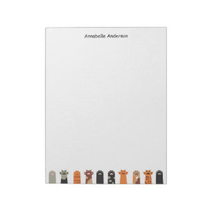 Bloc-note Personnaliser les pattes de chats mignons