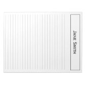 Bloc-note Personnaliser : minimaliste de l'entreprise noir e (Devant)