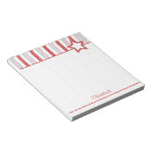 Bloc-note Personnaliser : Patriotique Rouge Blanc et Bleu (Incliné)