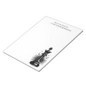 Bloc-note (PERSONNALISER) Symbole d'échecs surréaliste (Incliné)