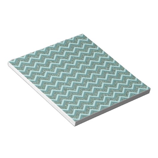 Bloc-note Personnalisez cette Parties scintillant Turquoise  (Incliné)