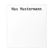 Bloc-note personnalisierte (Devant)