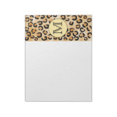 Bloc-note Personnalized Monogram Leopard Print Pattern (Tourné)