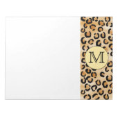 Bloc-note Personnalized Monogram Leopard Print Pattern (Devant)