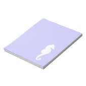 Bloc-note Pervenche et hippocampe blanc (Tourné)