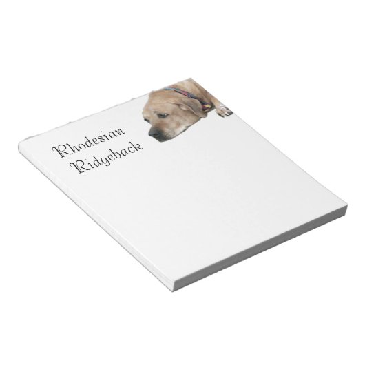 Bloc-note Pet Rhodesian Ridgeback Dog Picture (Incliné)