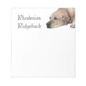 Bloc-note Pet Rhodesian Ridgeback Dog Picture (Devant)