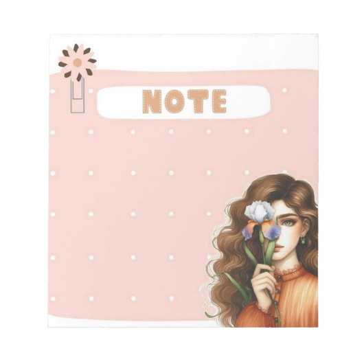 Bloc-note Pétale & Polka : collection de notes de souris Whi (Devant)