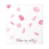 Bloc-note Pétales Roses romantiques (Devant)