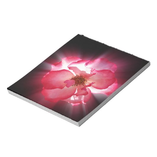 Bloc-note pétales rouges clairs (Tourné)