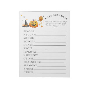 Bloc-note Petit Boo Halloween Baby shower Mot Déambule