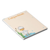 Bloc-note Petit canard mignon dans un étang personnalisé (Incliné)