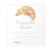 Bloc-note Petit Croissant Anniversaire Message capsule heure (Devant)