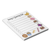 Bloc-note Petit-déjeuner Aliments Favoris Épicerie personnal (Incliné)