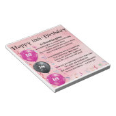 Bloc-note Petit-fille Poème - 18e Anniversaire (Incliné)