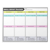 Bloc-note Petit groupe Tracker Student Observations Enseigna (Devant)