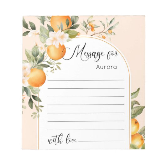 Bloc-note Petit message de capsule de temps d'anniversaire m (Devant)